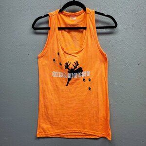 Girls With Guns Tank Top Womens Medium Deer Hunting Graphic Racerback Shirt